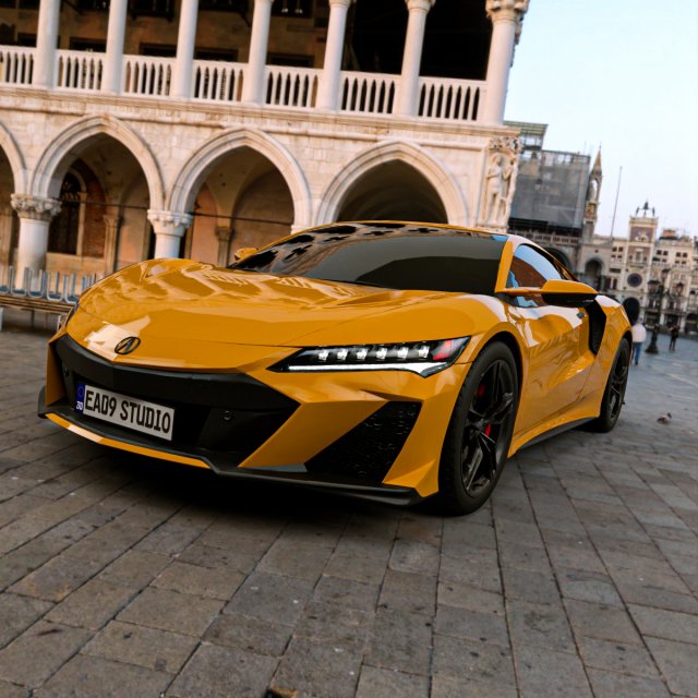 Acura NSX Type S 3D Модель .c4d .max .obj .3ds .fbx .stl .blend 