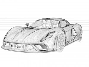 2023 Hennessey Venom F5 Modello 3D
