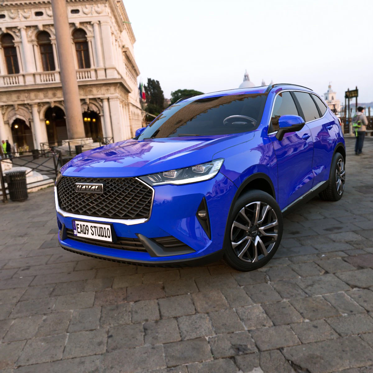 Haval H6 2023 3D Model .c4d .max .obj .3ds .fbx .stl .blend