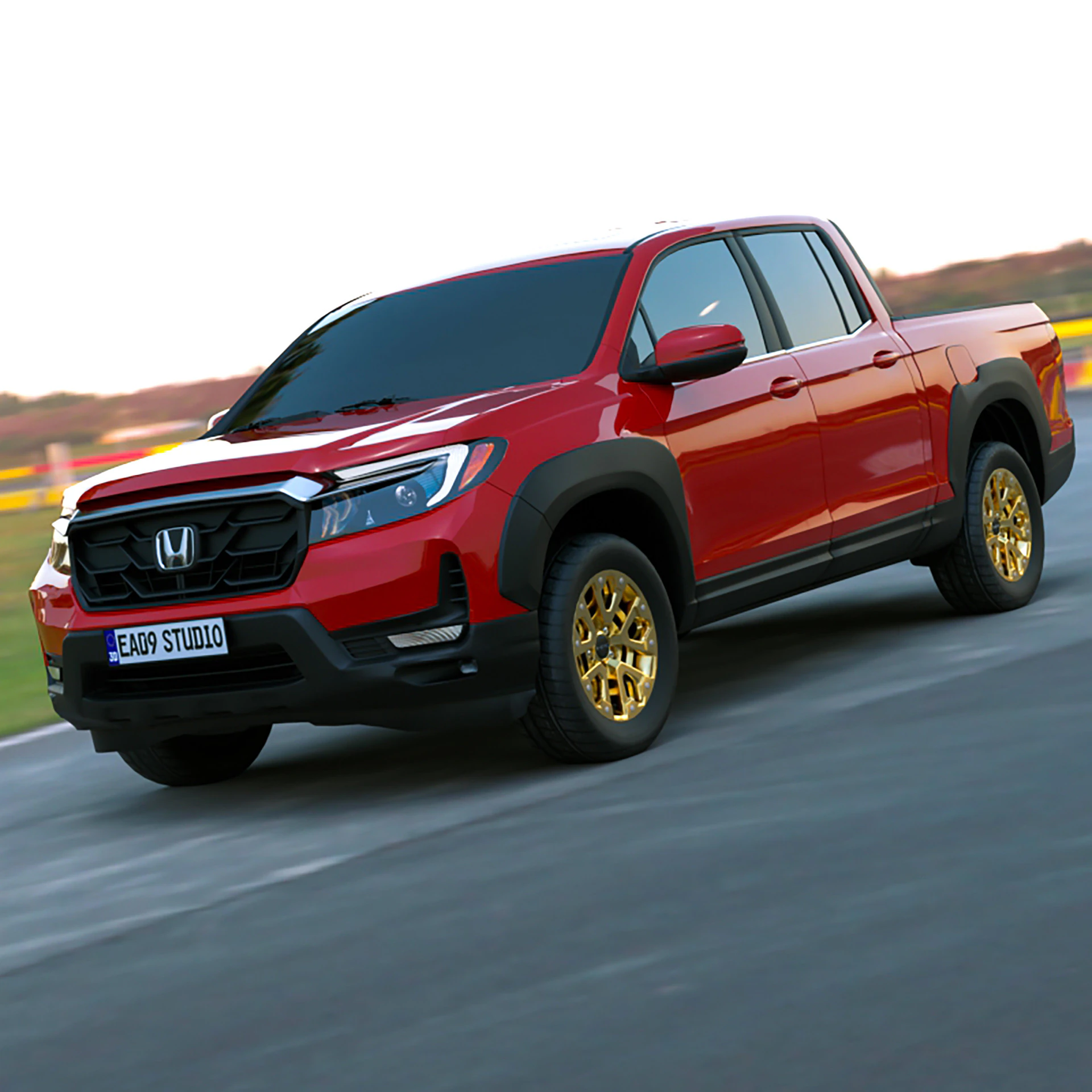 2023 Honda Ridgeline 3D Model .c4d .max .obj .3ds .fbx .stl .blend 