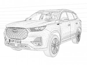 Chery Tiggo 8 Pro 2023 3D Model