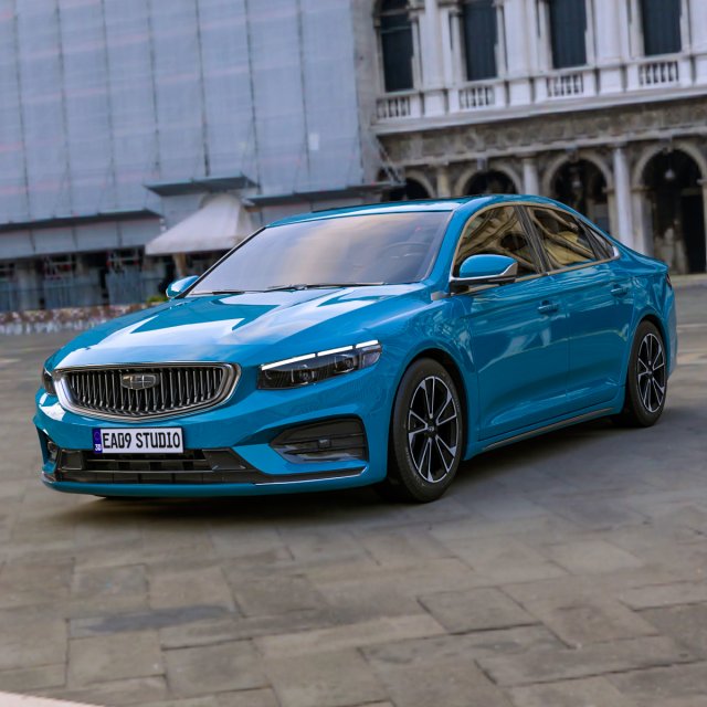 2023 Geely Preface 3D-Modell .c4d .max .obj .3ds .fbx .stl .blend 