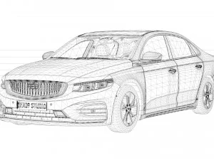 2023 Geely Preface 3D Model