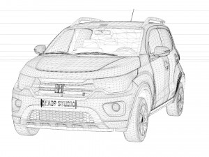 Fiat Mobi Trekking 2023 3D Модель