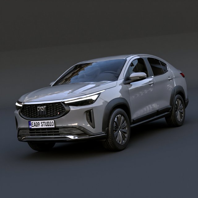 Fiat Fastback Audace 2023 3D 모델 .c4d .max .obj .3ds .fbx .stl .blend 