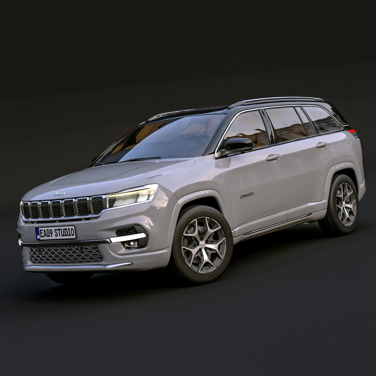 Jeep Commander 2023 3D Model .c4d .max .obj .3ds .fbx .stl .blend 