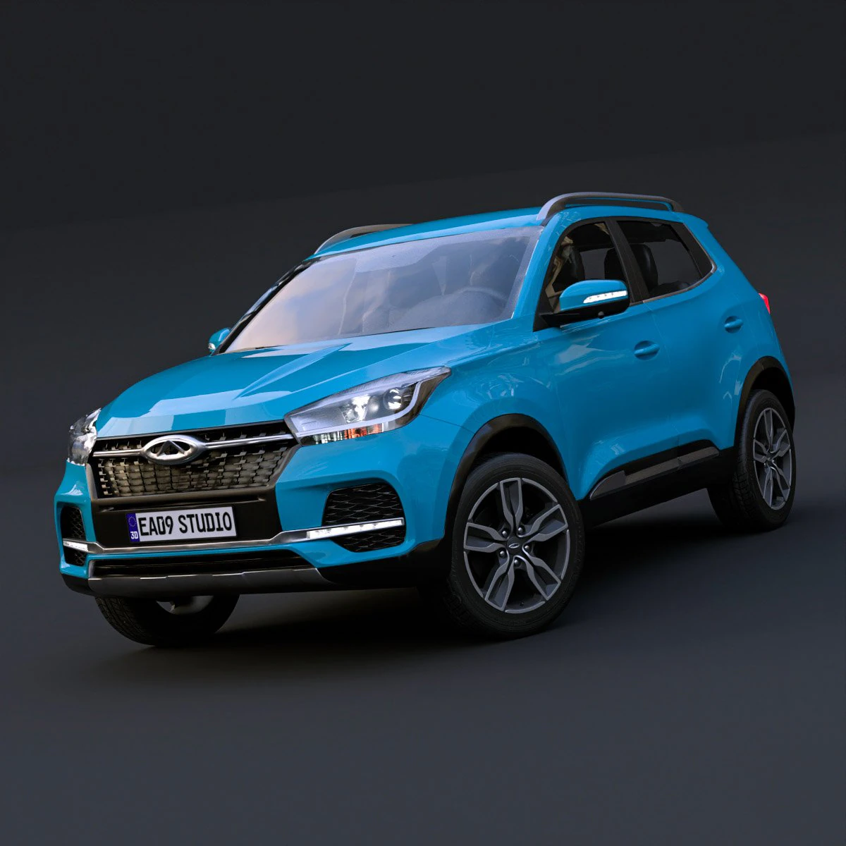 Chery Tiggo 5x 3D Model .c4d .max .obj .3ds .fbx .stl .blend