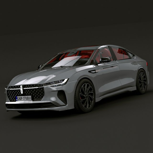 2023 Lincoln Zephyr 3D Model .c4d .max .obj .3ds .fbx .stl .blend 