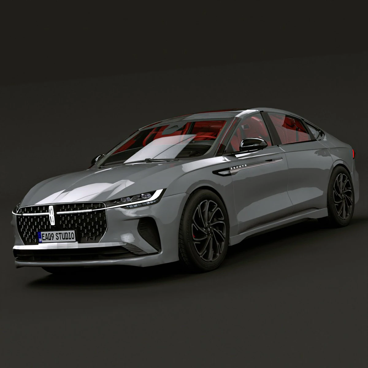 2023 Lincoln Zephyr 3D Model .c4d .max .obj .3ds .fbx .stl .blend