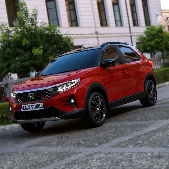 Honda WR-V 2023 3D Model .c4d .max .obj .3ds .fbx .stl .blend 