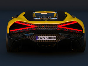 2024 Bugatti W16 Mistral 3Dモデル