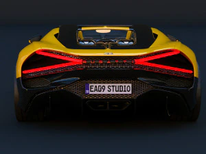 2024 Bugatti W16 Mistral 3D Model
