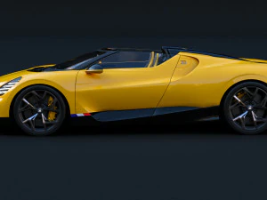 2024 Bugatti W16 Mistral 3D Model