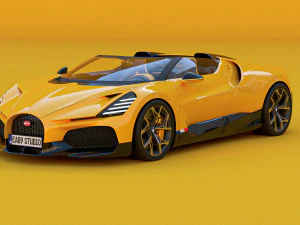 2024 Bugatti W16 Mistral 3D Model