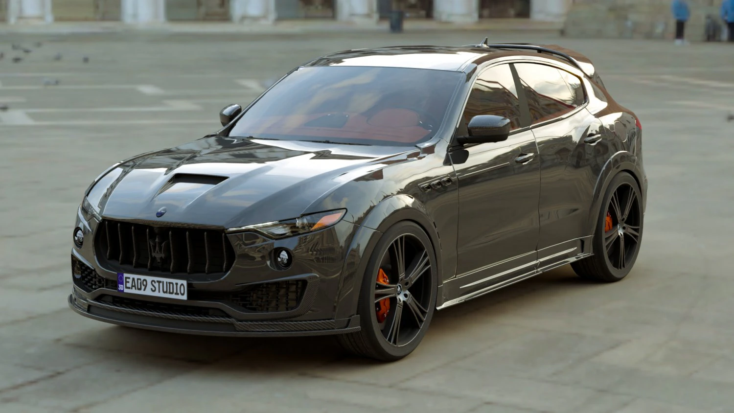 2023 Maserati Levante Tuned 3D Model .c4d .max .obj .3ds .fbx .stl .blend 
