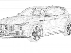 2023 Maserati Levante Tuned 3D Модель