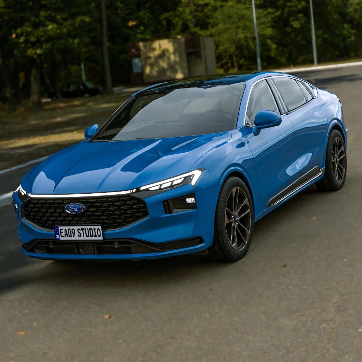 2024 Ford-Taurus 3D Model .c4d .max .obj .3ds .fbx .stl .blend 
