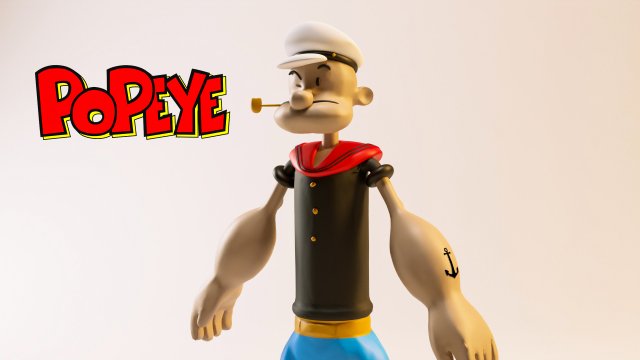 Popeye Modelo 3D .c4d .max .obj .3ds .fbx .stl .blend 