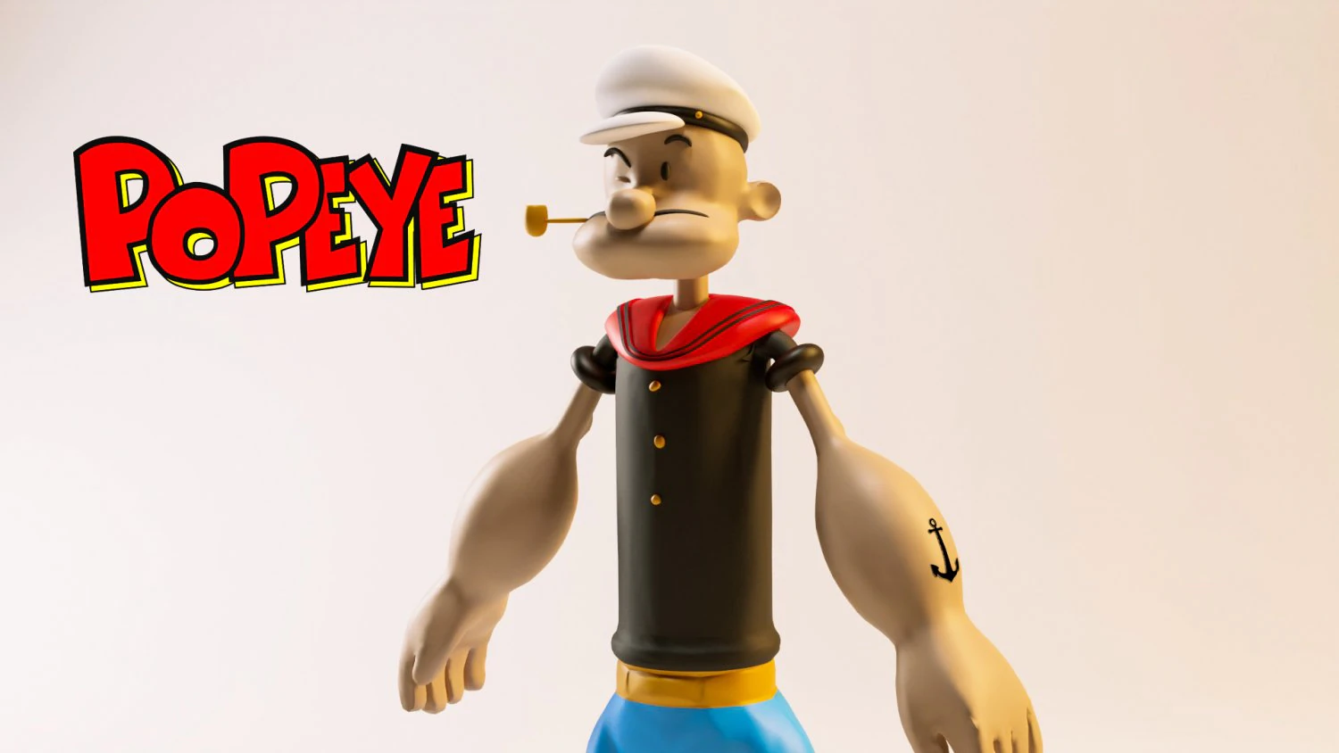 Popeye 3D Model .c4d .max .obj .3ds .fbx .stl .blend 