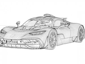 Mercedes AMG Project ONE 2023 3D मॉडल