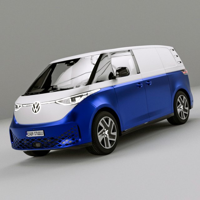 2024 VW ID Buzz Modelo 3D .c4d .max .obj .3ds .fbx .stl .blend