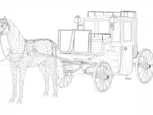 Horse Carriages 3D Model