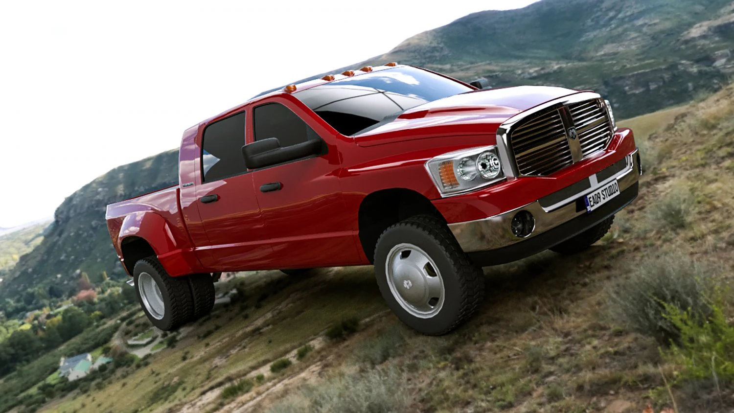 2005 Dodge Ram 3500 3D Model .c4d .max .obj .3ds .fbx .stl .blend 