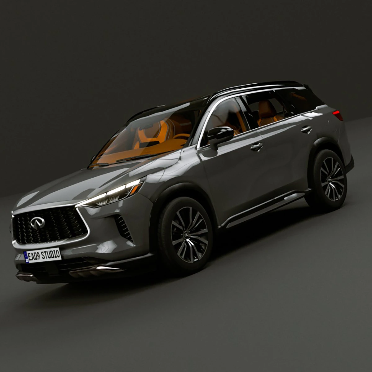 Infiniti QX60 2023 3D Model .c4d .max .obj .3ds .fbx .stl .blend 