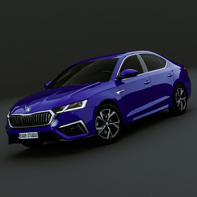 2023 Skoda Octavia Pro 3D 模型 .c4d .max .obj .3ds .fbx .stl .blend 