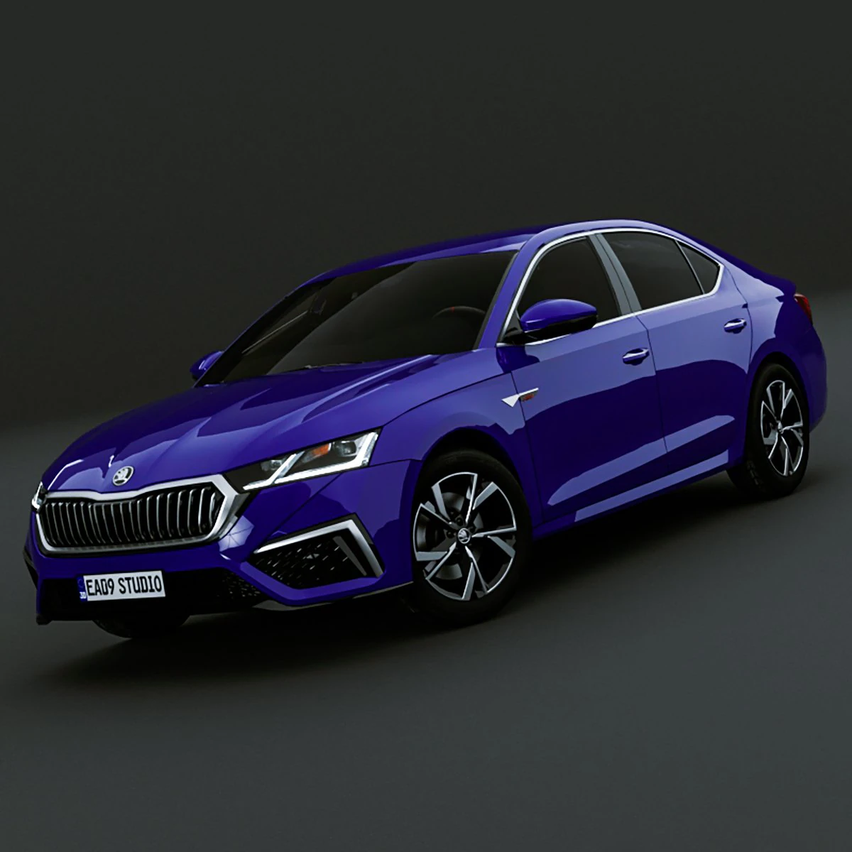 2023 Skoda Octavia Pro 3D Model .c4d .max .obj .3ds .fbx .stl .blend 