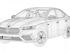 2023 Skoda Octavia Pro 3D Model