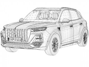 2024 Hongqi HS5 3D Model