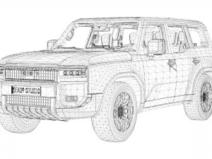 2024 Toyota Prado 3D Model