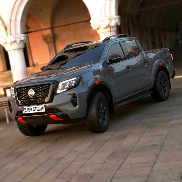 2024 Nissan Navara Frontier 3D Model .c4d .max .obj .3ds .fbx .stl .blend 