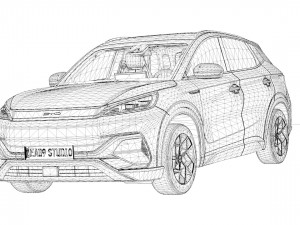 2024 BYD Yuan Plus 3D Модель