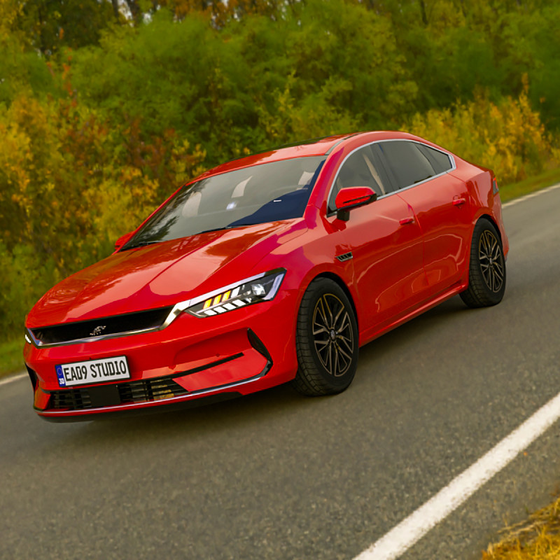 2024 BYD Qin-Plus EV 3D Model .c4d .max .obj .3ds .fbx .stl .blend 