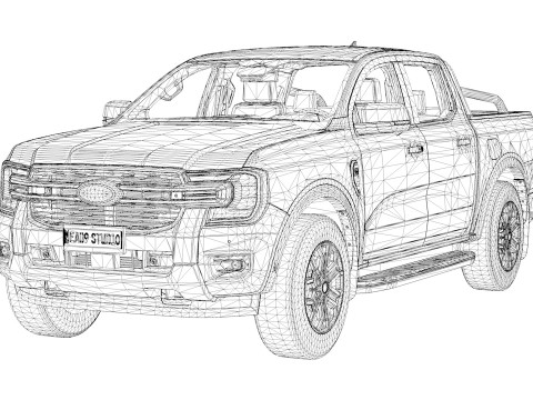 2024 Ford-Ranger Raptor Modelo 3D