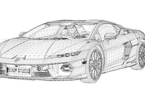 2025 Lambo TEMERARIO 3D Модель