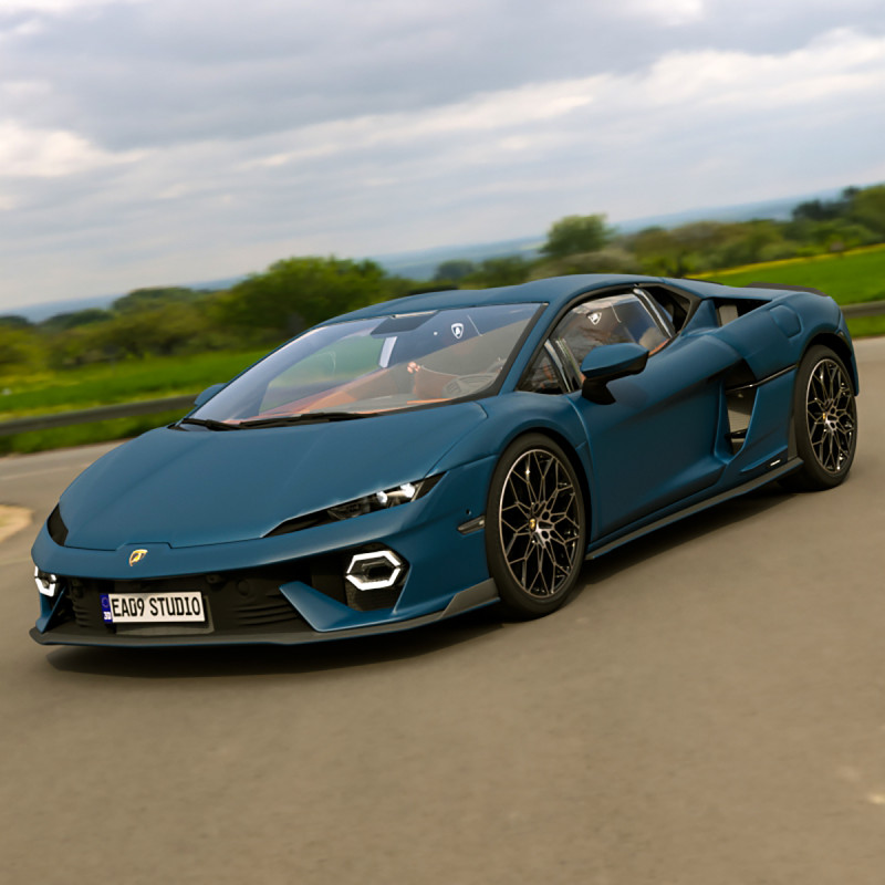 2025 Lambo TEMERARIO 3D Модель .c4d .max .obj .3ds .fbx .stl .blend