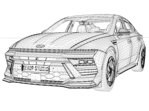 2024 Hyundai Sonata 3D Модель