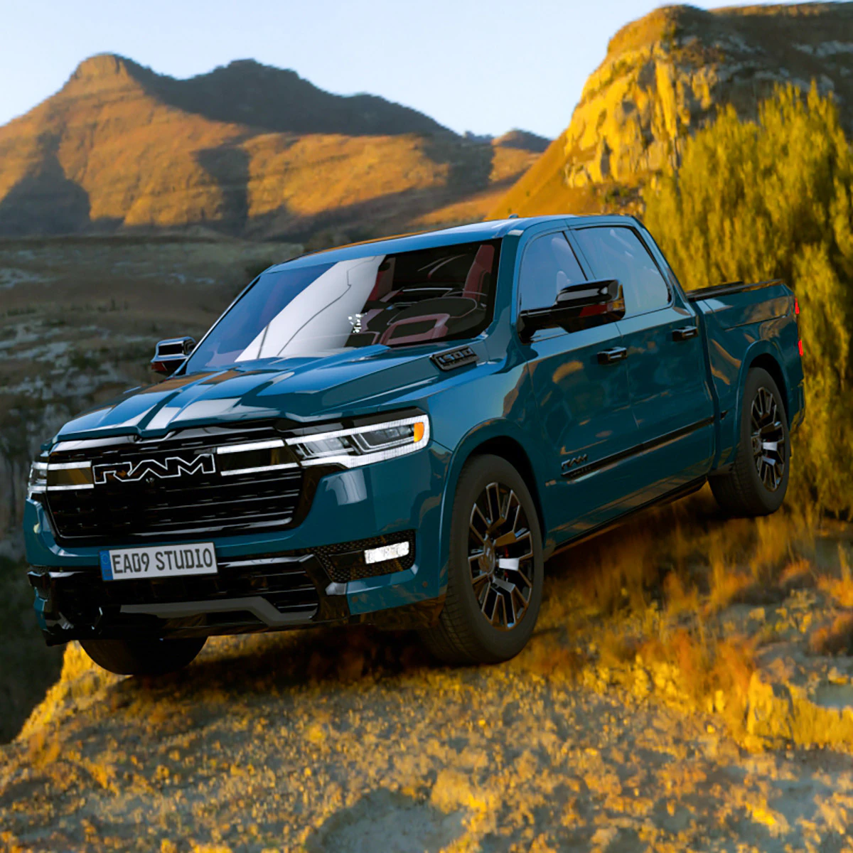 2025 Ram 1500 Ramcharger Modelo 3D .c4d .max .obj .3ds .fbx .stl .blend 