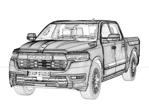 2025 Ram 1500 Ramcharger Modelo 3D