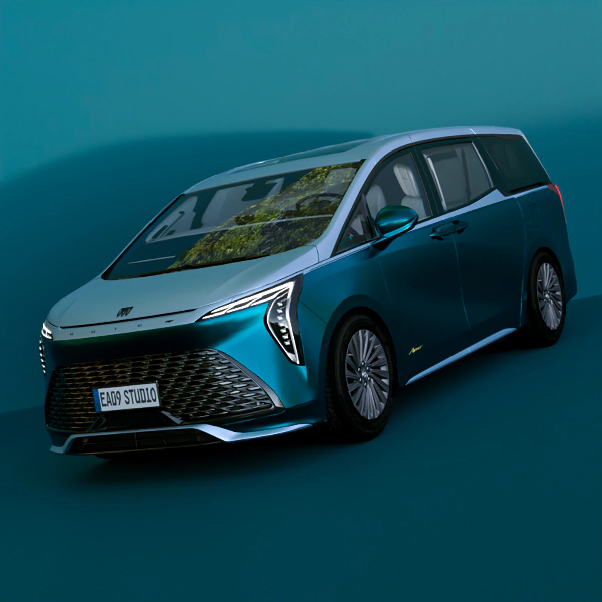 2024 Buick GL8 Century 3D Model .c4d .max .obj .3ds .fbx .stl .blend 