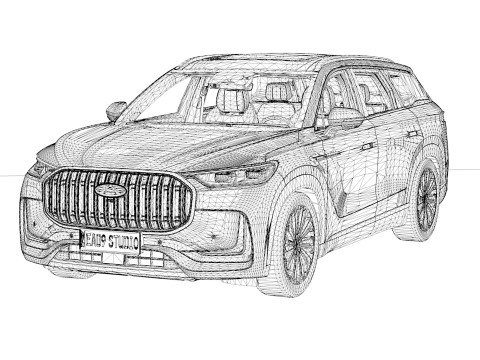 2024 Chery Tiggo 9 Modelo 3D