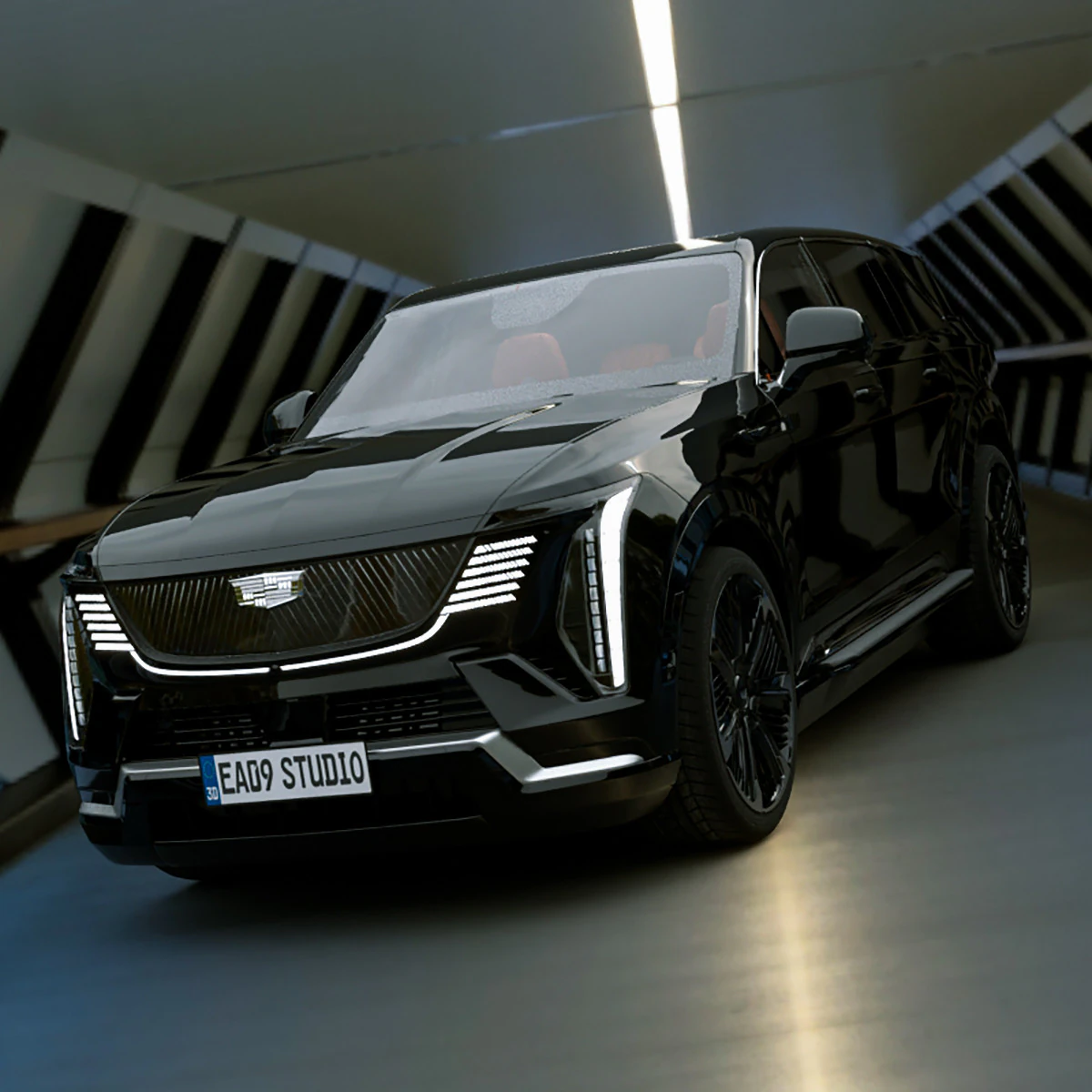 2025 Cadillac ESCALADE IQ 3D Model .c4d .max .obj .3ds .fbx .stl .blend