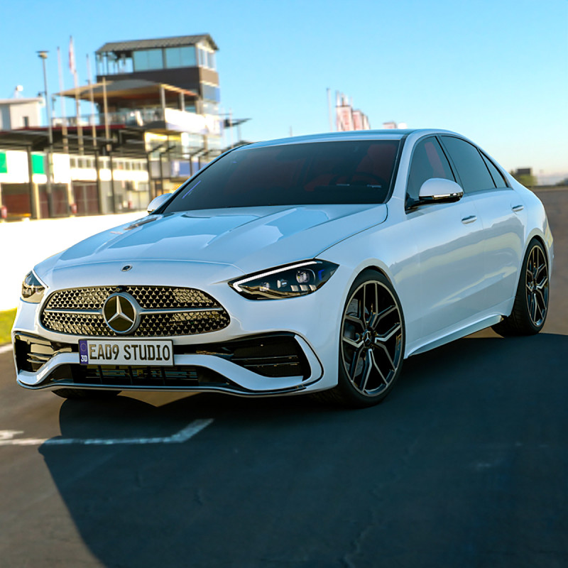 Mercedes-Benz C-Class w206 2024 Model 3D .c4d .max .obj .3ds .fbx .stl .blend 