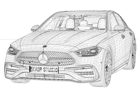 Mercedes-Benz C-Class w206 2024 Model 3D