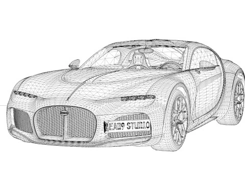 Bugatti Atlantic 2024 v2 3D Model