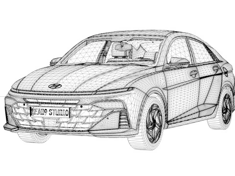 Hyundai Accent 2024 3D Model