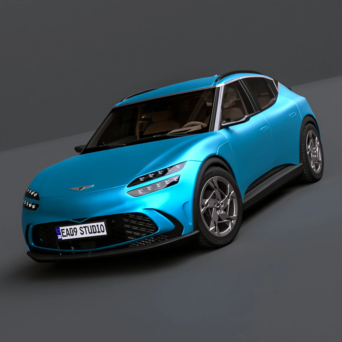 2025 Genesis GV60 3D Model .c4d .max .obj .3ds .fbx .stl .blend 